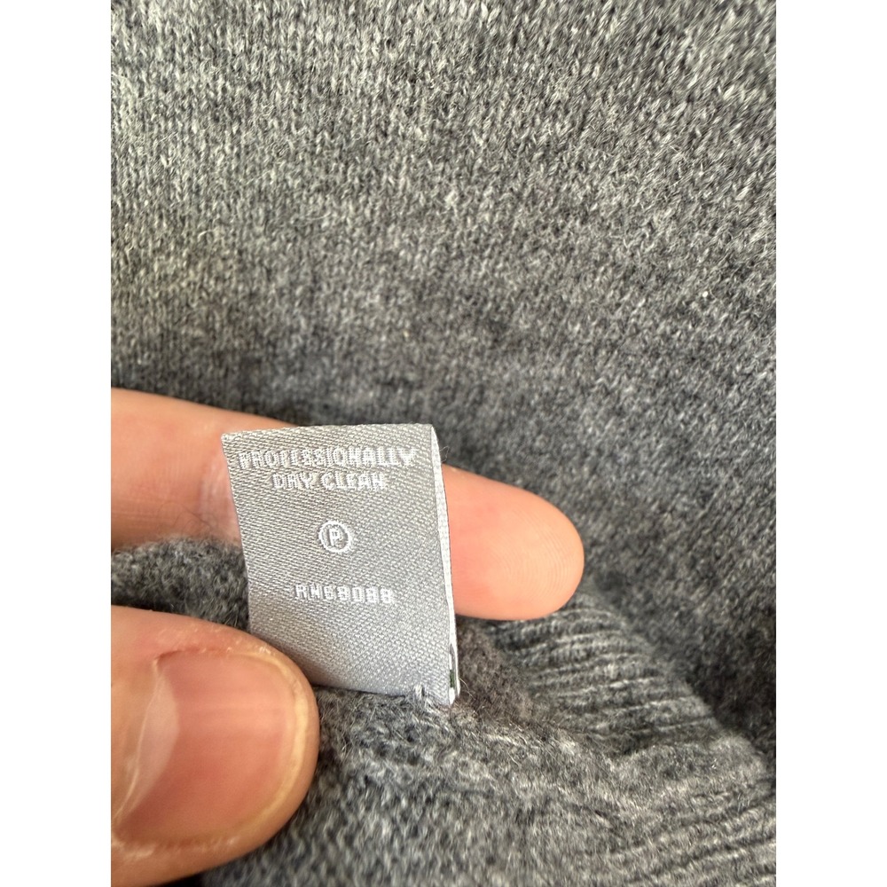 Neiman Marcus 100% Cashmere Sweater L Gray Turtleneck Quiet Luxury Classic - Picture 7 of 14